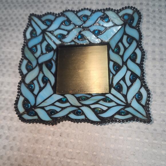 PARTYLITE EUC SPRING WATER PILLAR CANDLE HOLDER TIFFANY STYLE - Picture 1 of 7